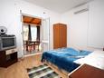 Bedroom 1 Saplunara, Bedroom 1 in the apartment, air condition available, (pet friendly) and WiFi.
