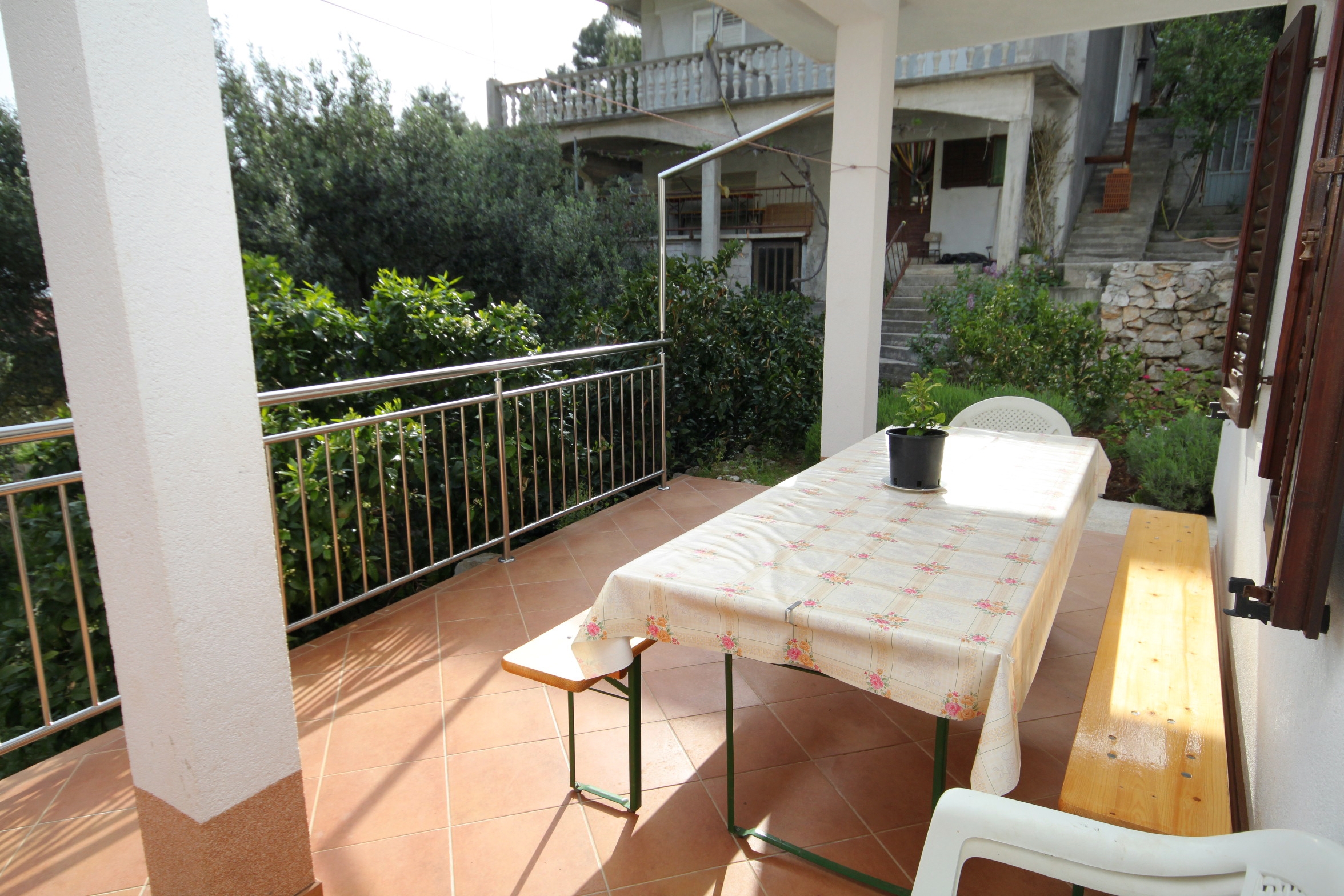 Three bedroom apartment with terrace and sea view Cove Skozanje, Hvar  A-a