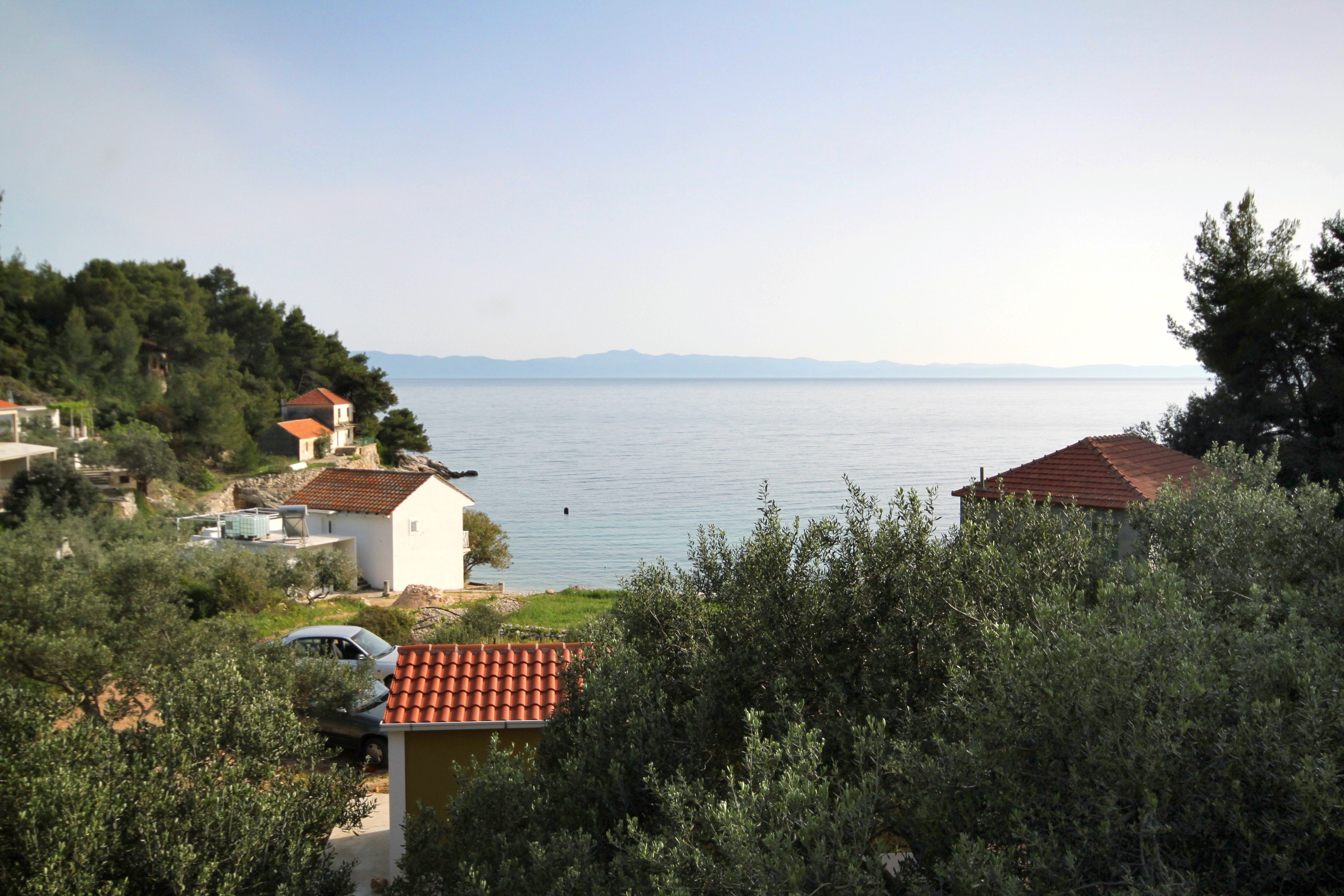 Three bedroom apartment with terrace and sea view Cove Skozanje, Hvar  A-b