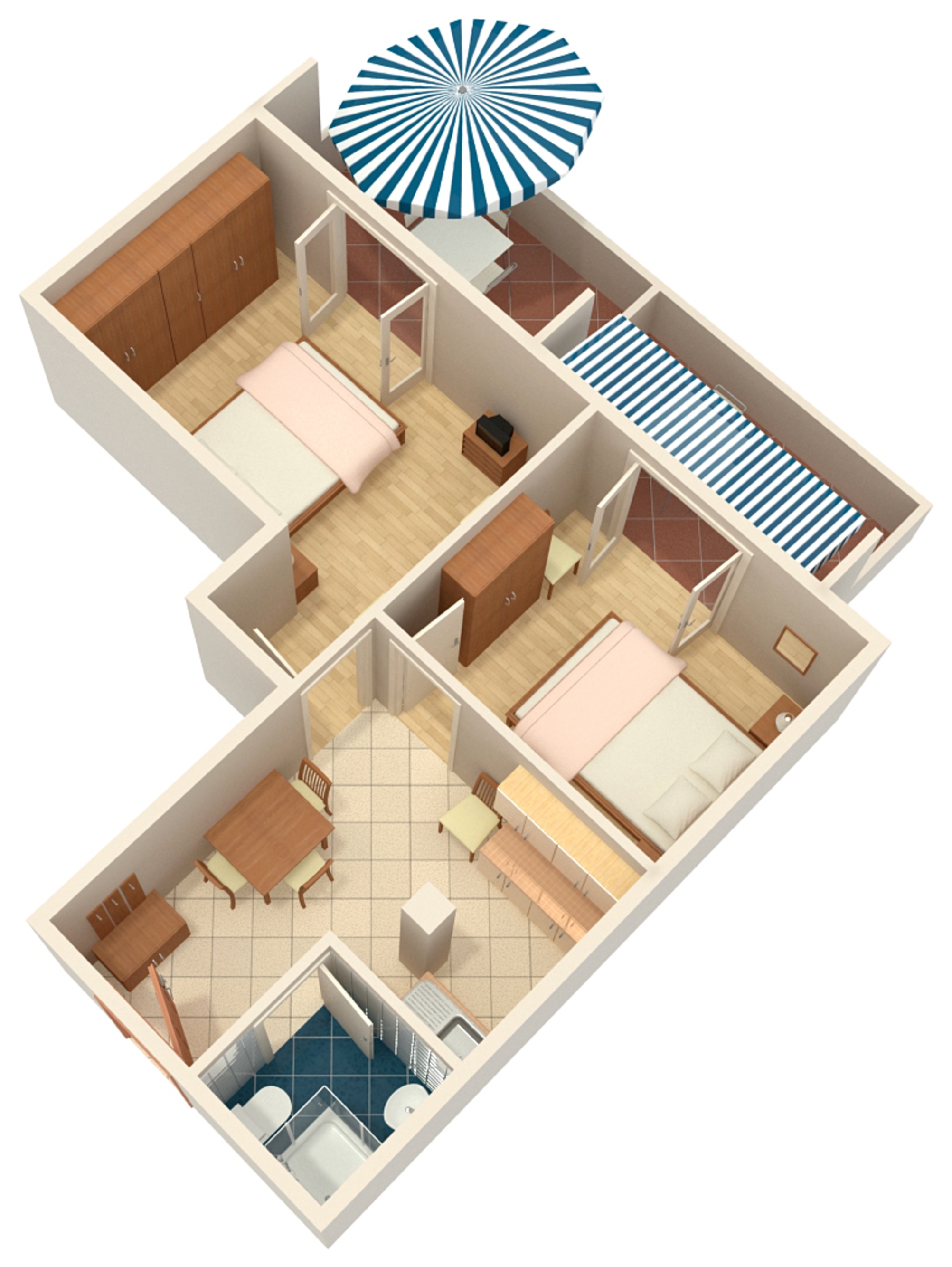 Two bedroom apartment near beach Novalja, Pag  A-b