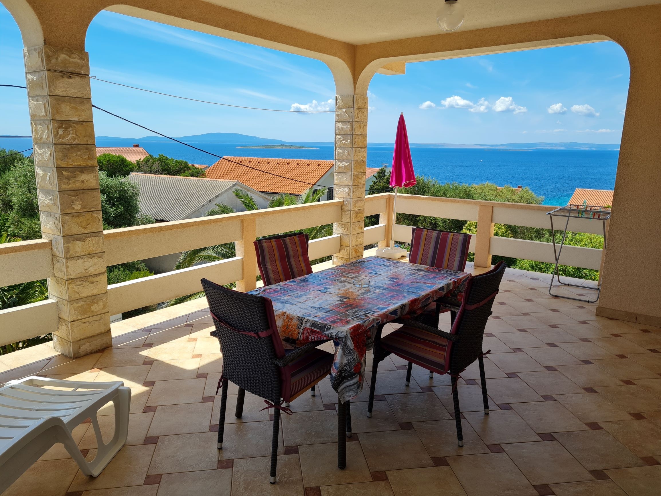 Two bedroom apartment with terrace and sea view Lun, Pag  A-a