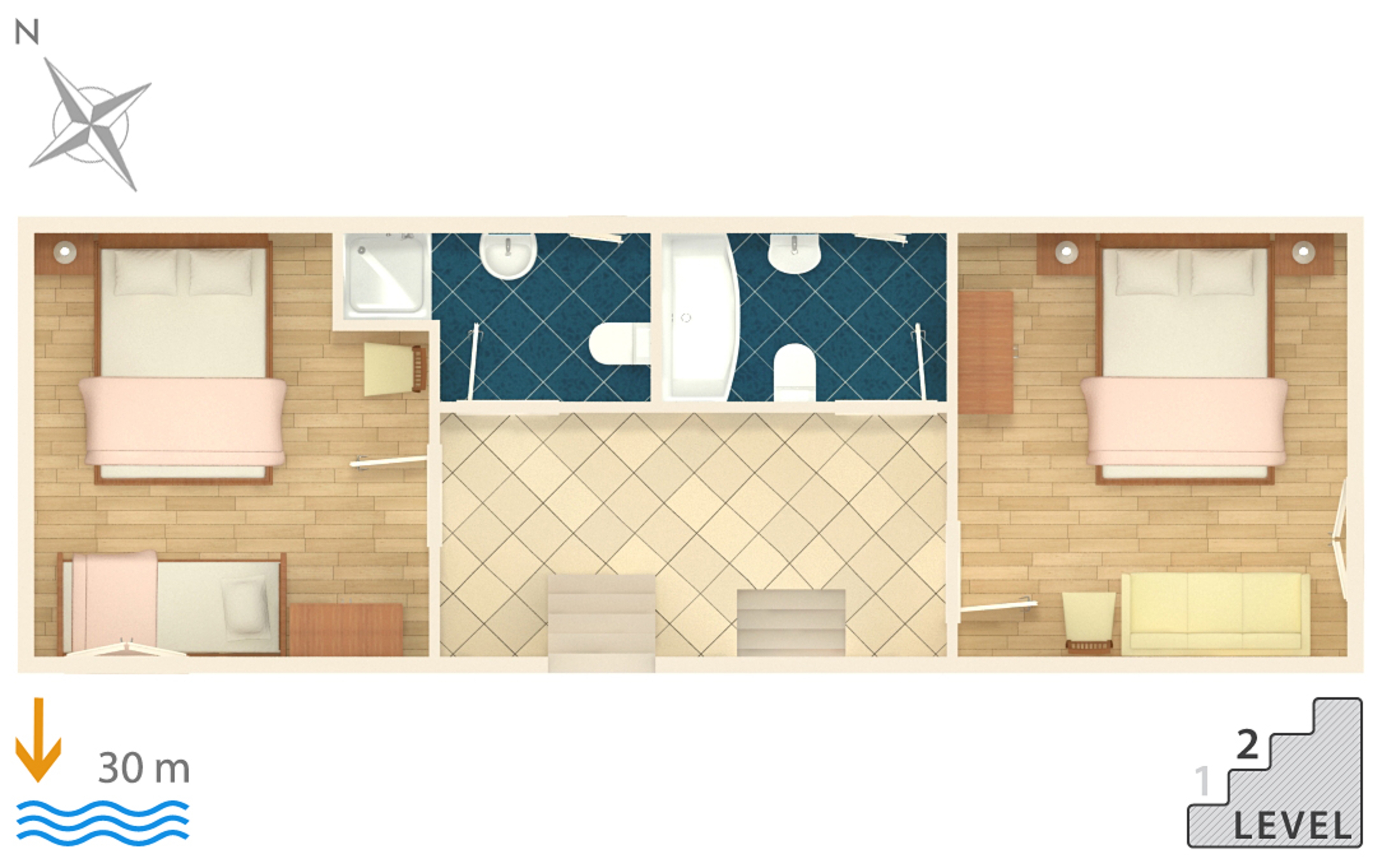 Comfortable and spacious apartment near beach Zubovići, Pag  A-a