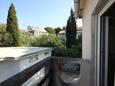 Balkon 2 - pohled Novalja, Balkon 2 - pohled v ubytování typu apartment, domácí mazlíčci povoleni a WiFi.
