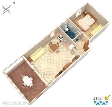 Plan Caska, Plan in the apartment, dopusteni kucni ljubimci i WIFI.