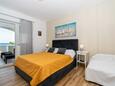 Bedroom 1 Mandre, Bedroom 1 in the apartment, (pet friendly) and WiFi.