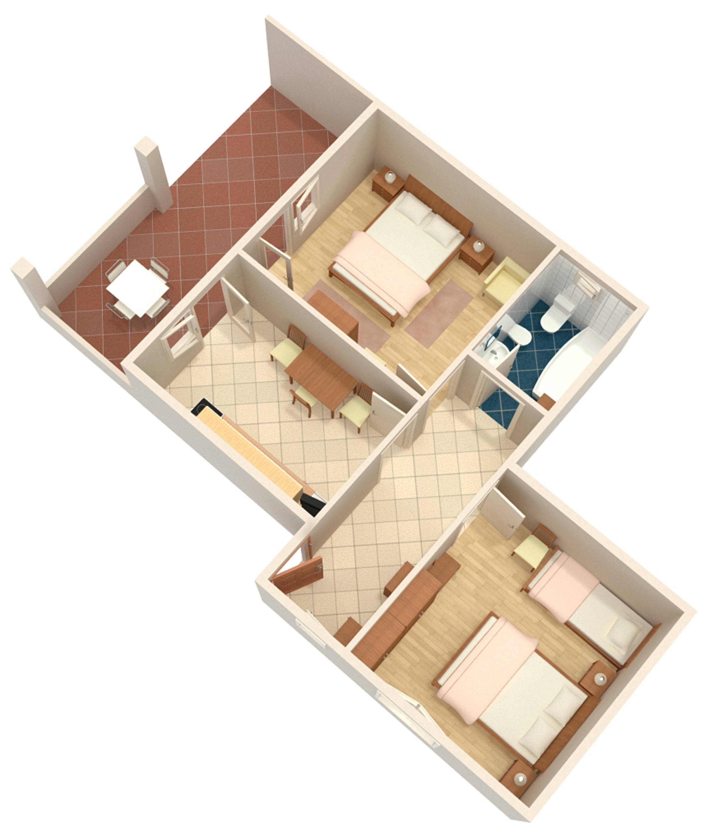 Two bedroom apartment near beach Mandre, Pag  A-a
