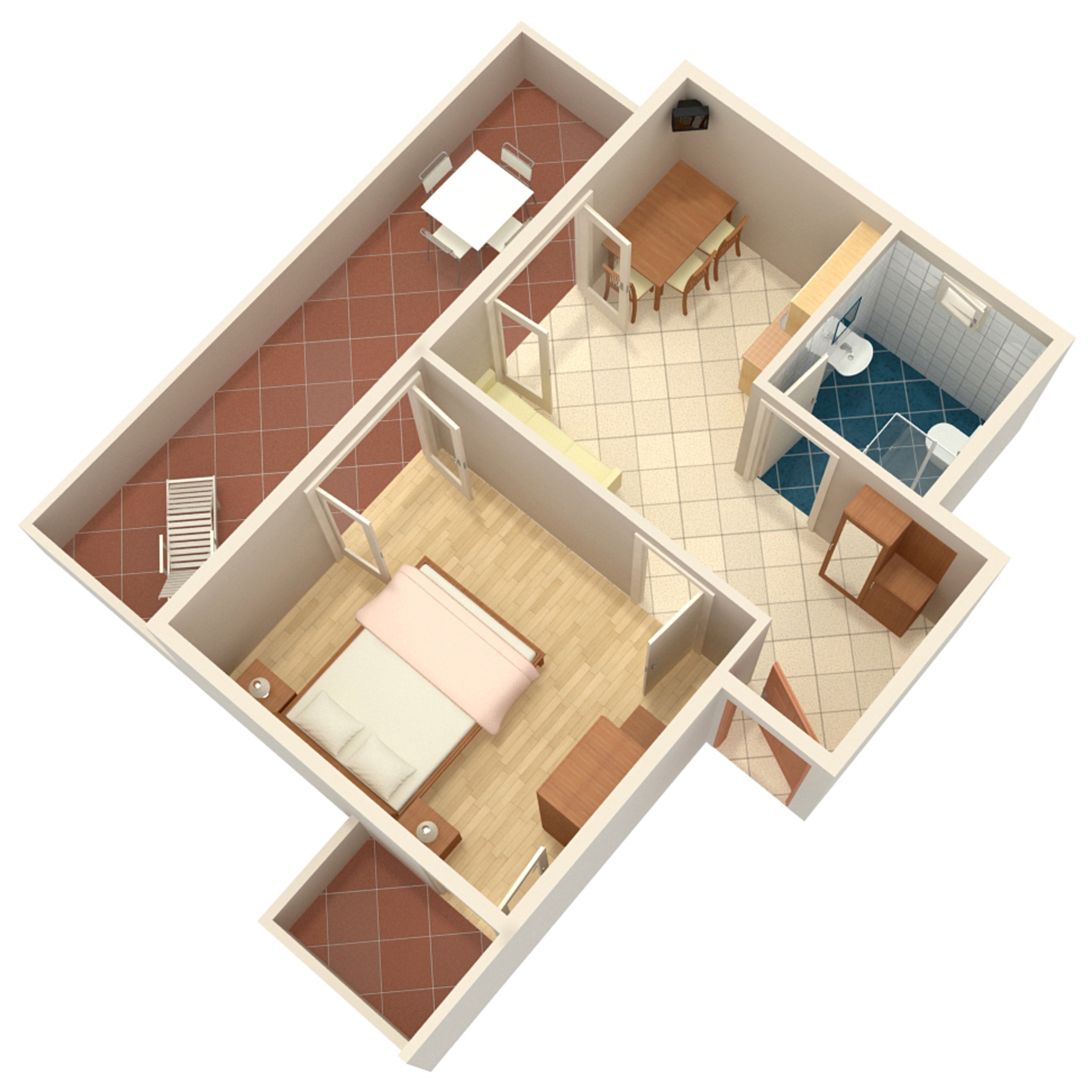 One bedroom apartment near beach Mandre, Pag  A-b