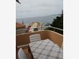 Mandre, Terrace in the apartment, with a sea view, (pet friendly) and WiFi.