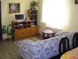 Living room Njivice, Living room in the apartment, air condition available, (pet friendly) and WiFi.