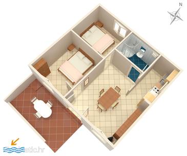 Plan Košljun, Plan in the apartment, WIFI.