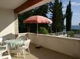 Novalja, Terrasse dans l’hébergement en type apartment, avec la vue sur la mer et WiFi.