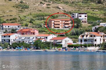 Property Metajna, Pag, Property 4115 - Apartments with sandy beach.