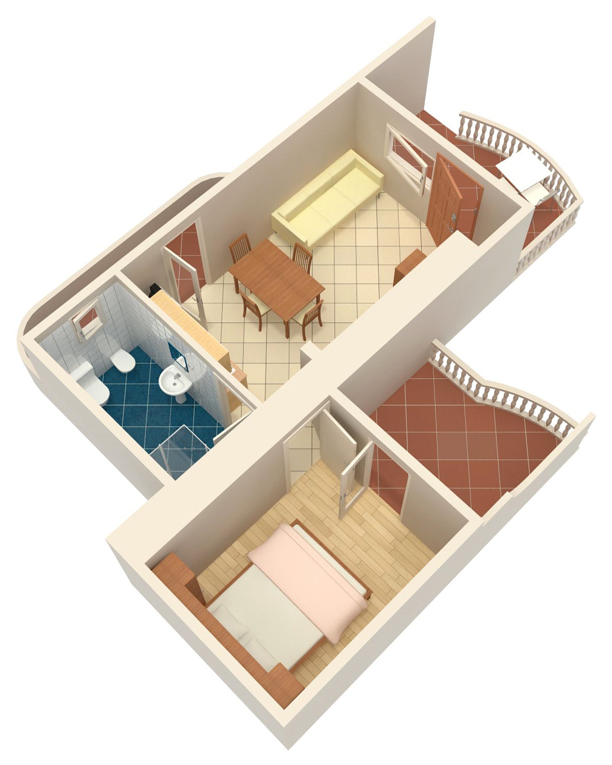 One bedroom apartment near beach Zubovići, Pag  A-c