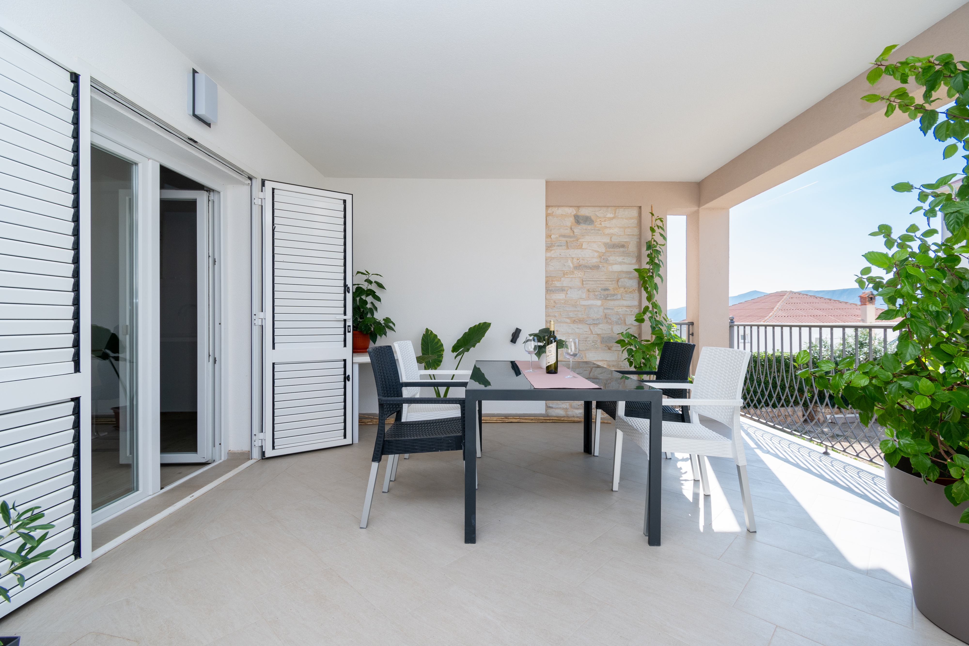 One bedroom apartment with terrace and sea view Zubovići, Pag (A-4141-a)