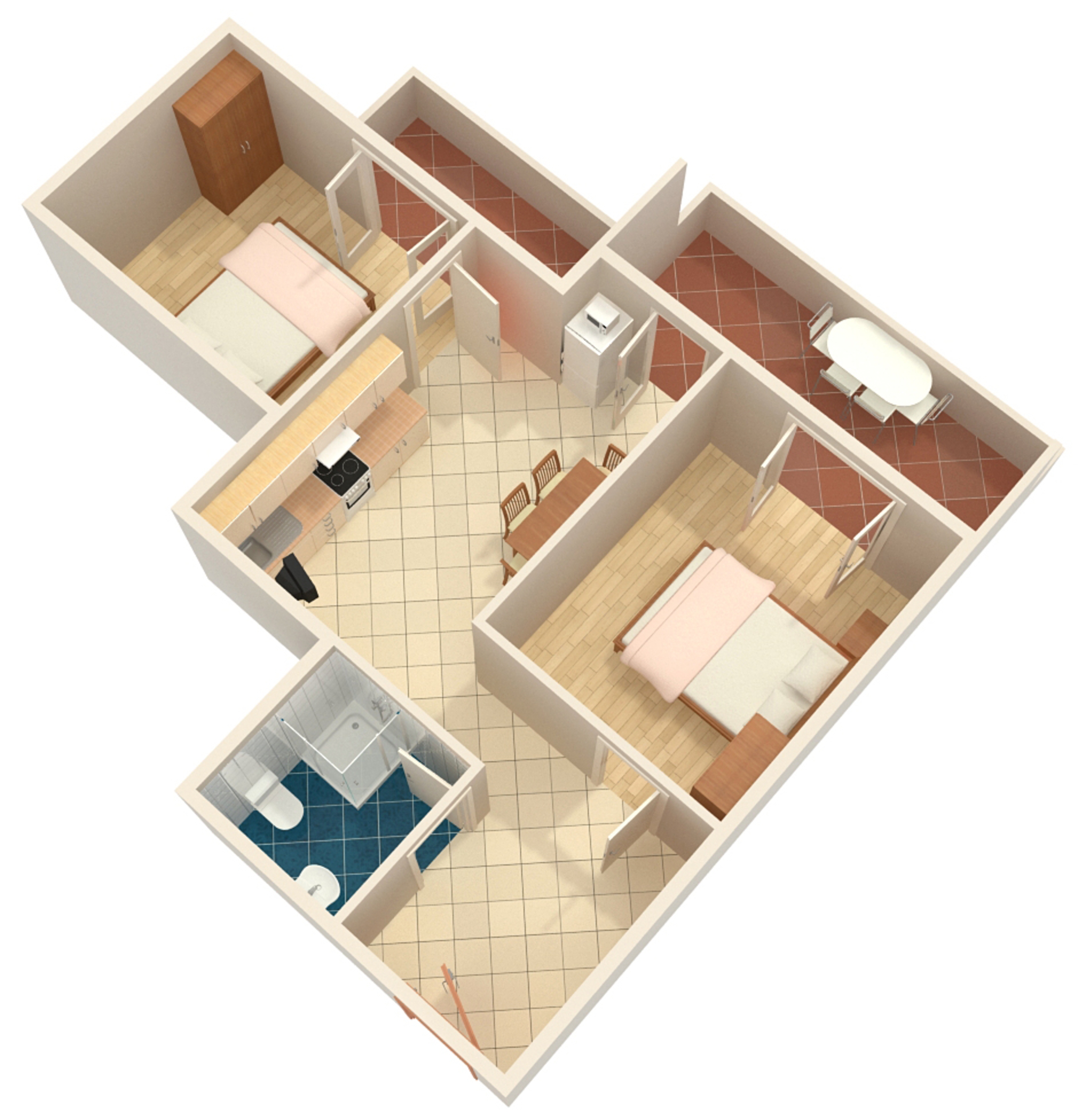Two bedroom apartment near beach Stara Novalja, Pag  A-d