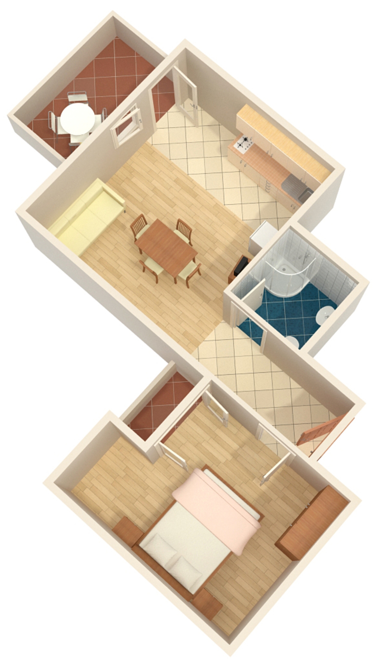 One bedroom apartment near beach Stara Novalja, Pag  A-e
