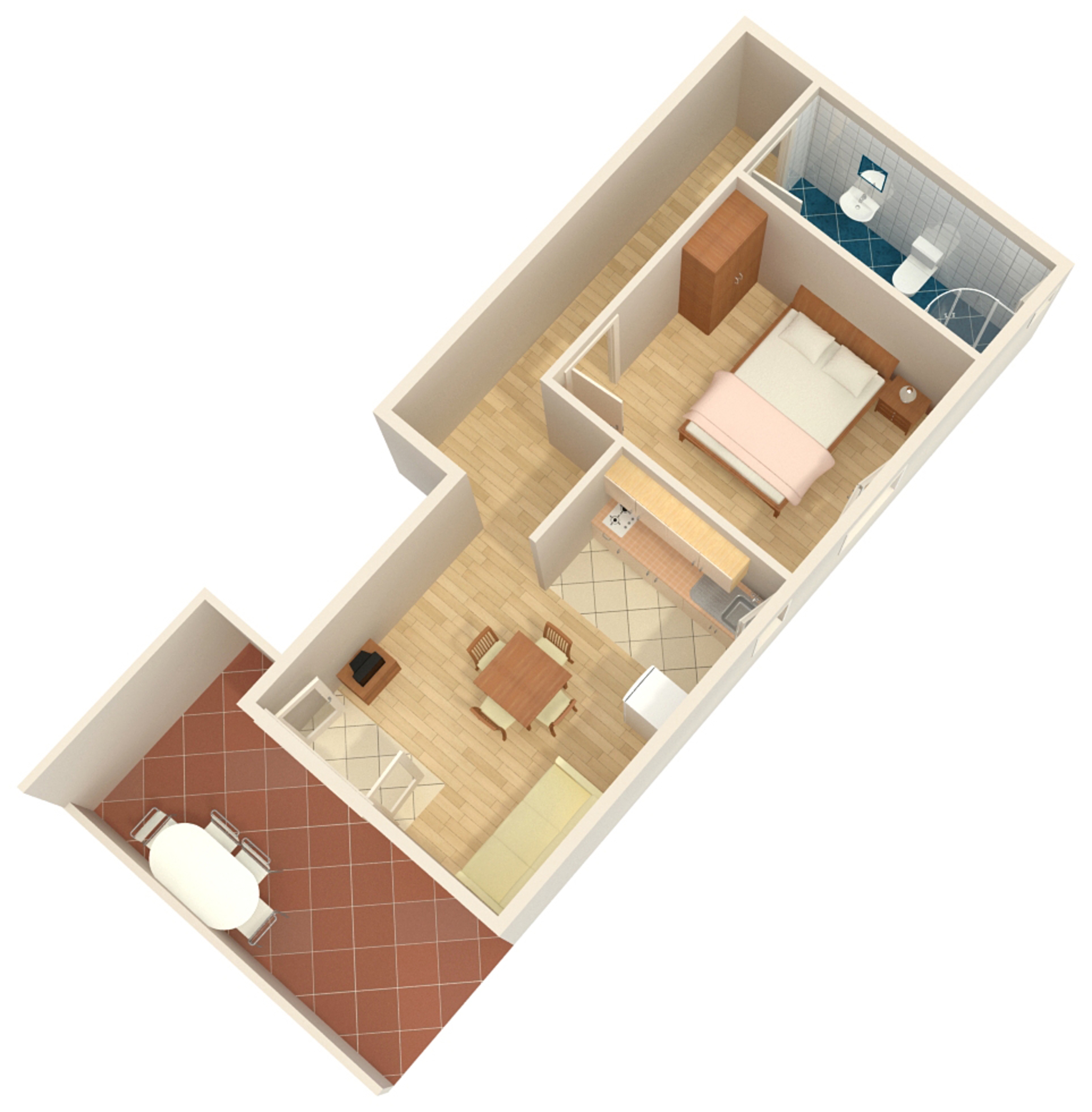 One bedroom apartment near beach Stara Novalja, Pag  A-f