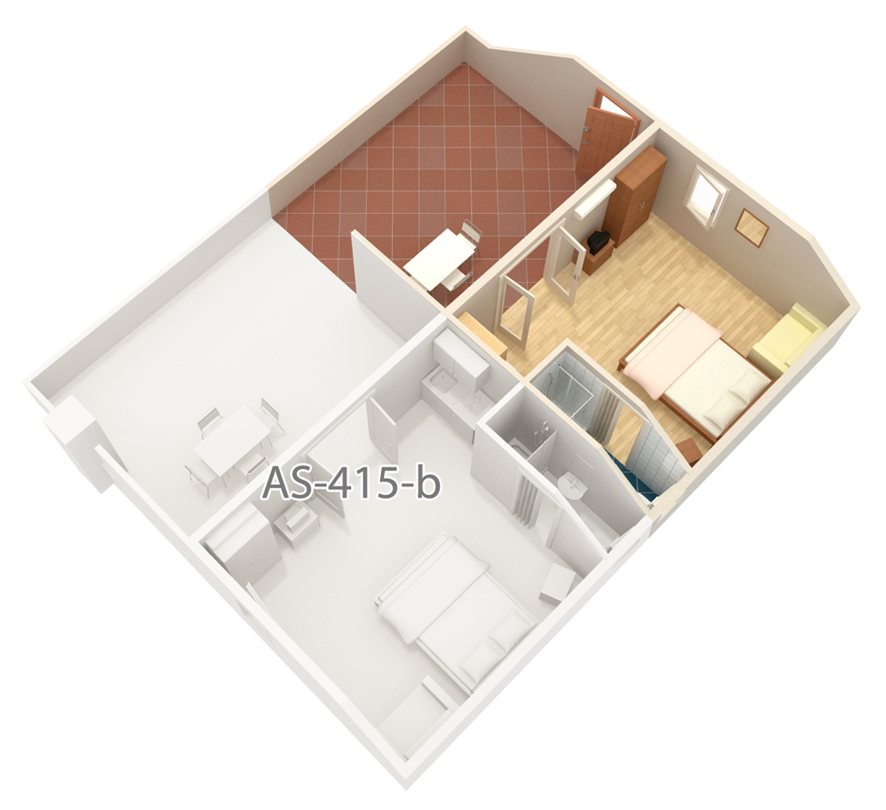 Studio flat with terrace and sea view Kornić, Krk  AS-a