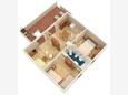 Kornić, Plan in the apartment, (pet friendly) and WiFi.
