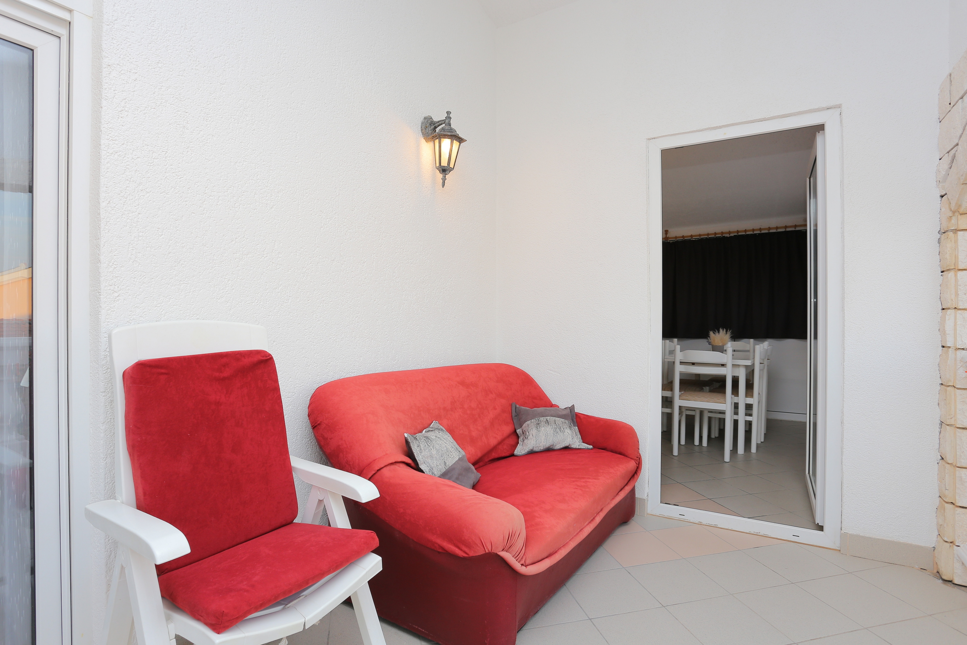 Two bedroom apartment with terrace and sea view Rogoznica  A-a