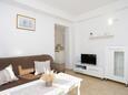 Rogoznica, Obývací pokoj v ubytování typu apartment, s klimatizací a WiFi.