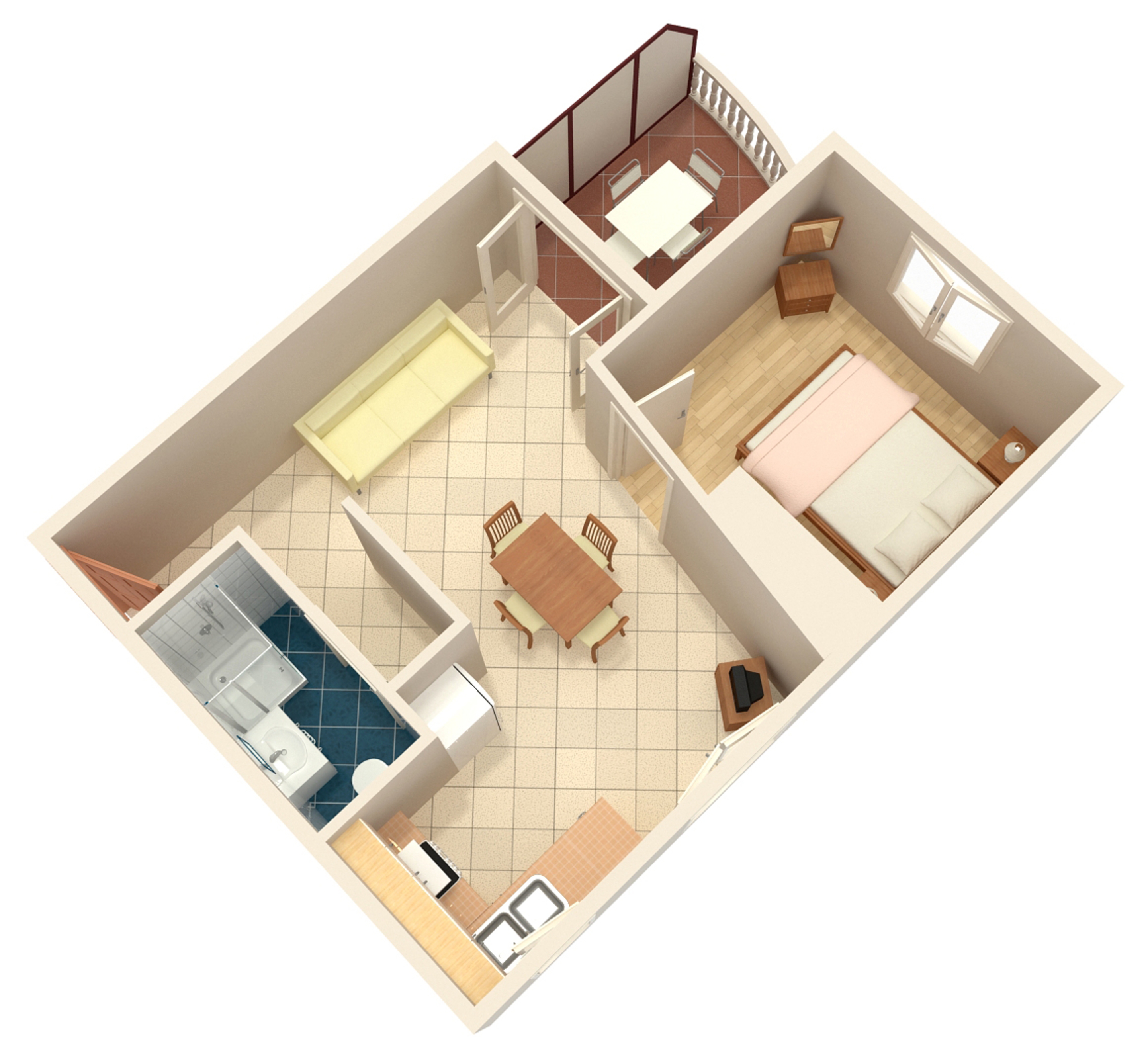 One bedroom apartment near beach Brodarica, Šibenik  A-b