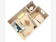 Brodarica, Plan in the apartment, WiFi.