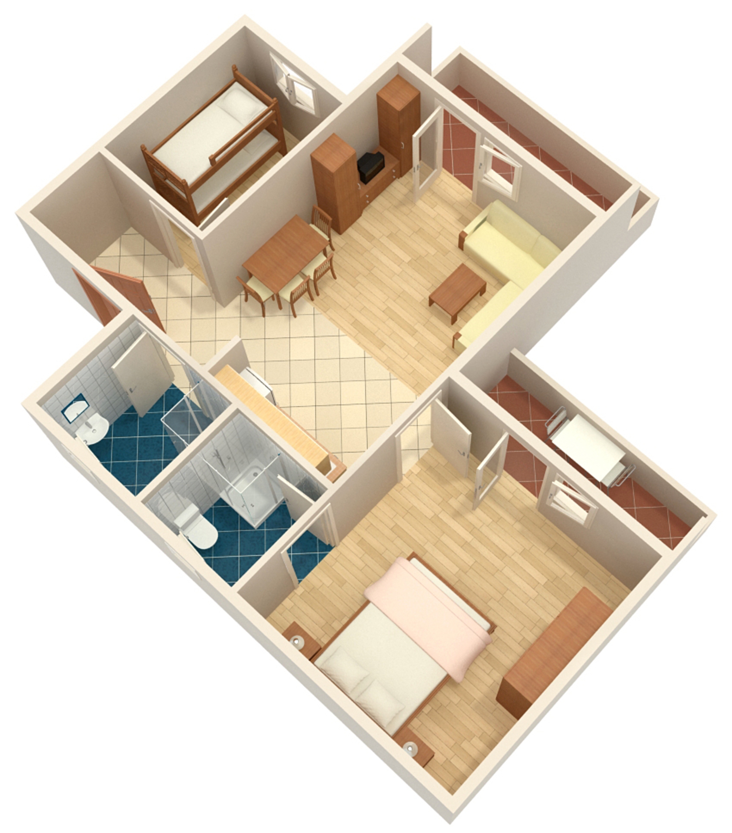 Two bedroom apartment near beach Bibinje, Zadar  A-b