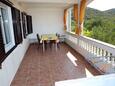 Vrgada, Terrasse dans l’hébergement en type apartment, avec la vue sur la mer et animaux acceptés.