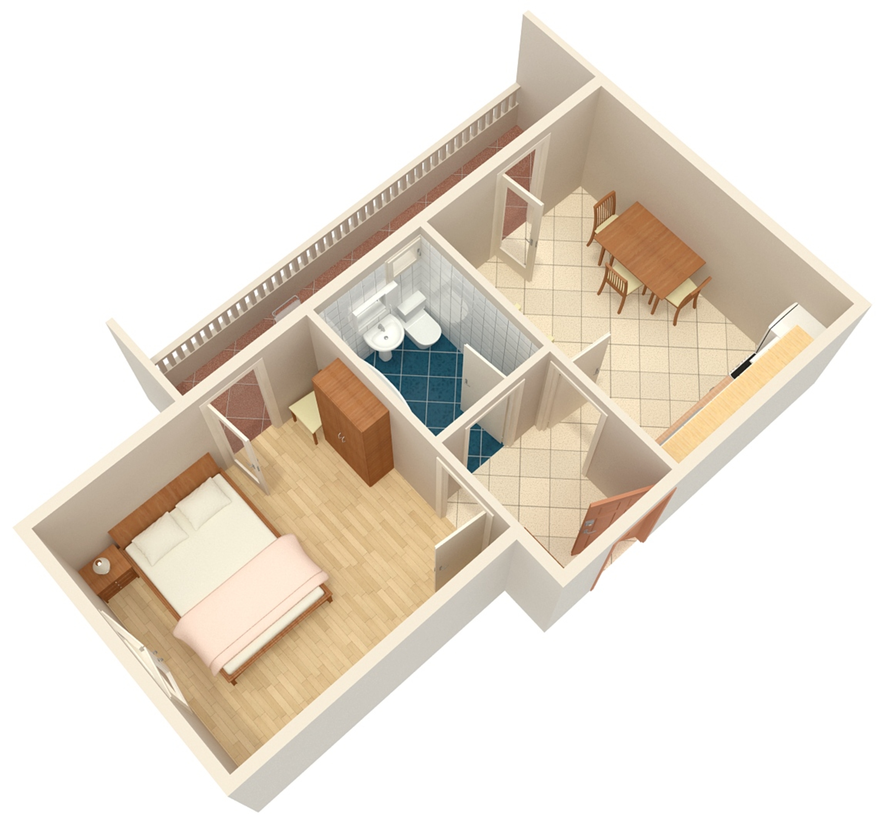 One bedroom apartment near beach Ražanj, Rogoznica  A-b
