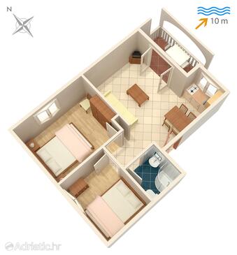 Plan Rogoznica, Plan in the apartment, WIFI.