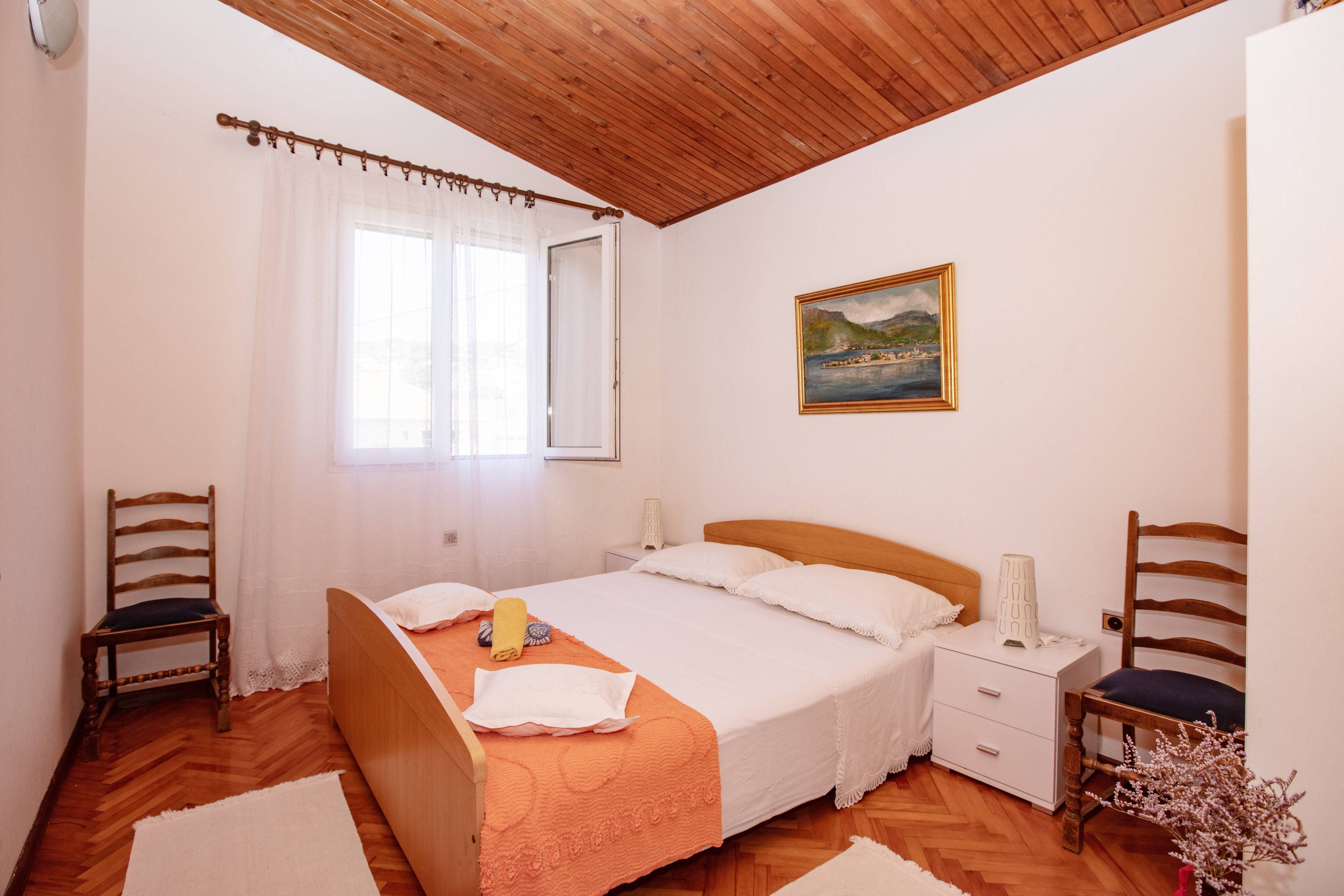 Three bedroom apartment with balcony and sea view Stupin Čeline, Rogoznica  A-a