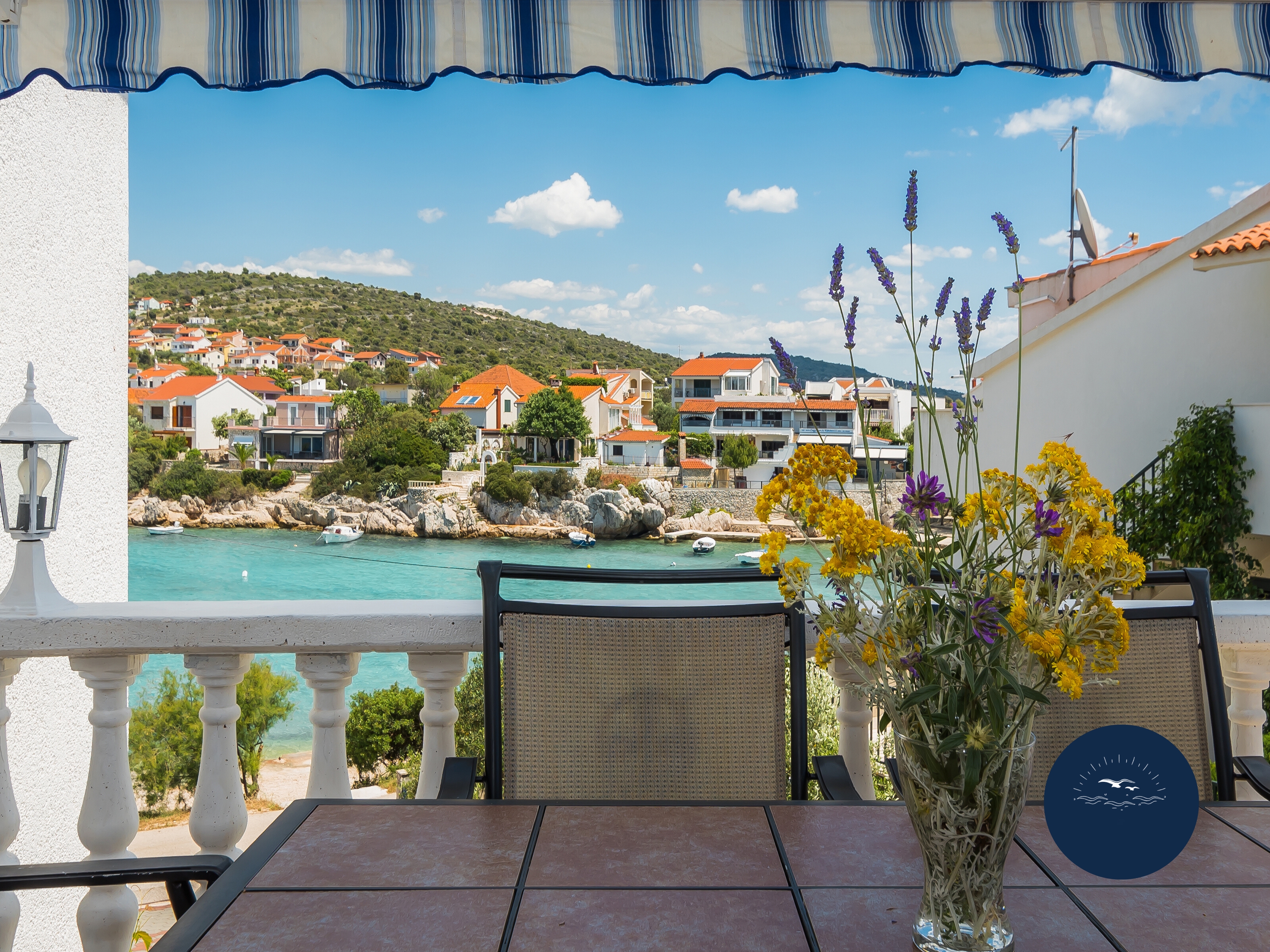 Two bedroom apartment with terrace and sea view Kanica, Rogoznica  A-a