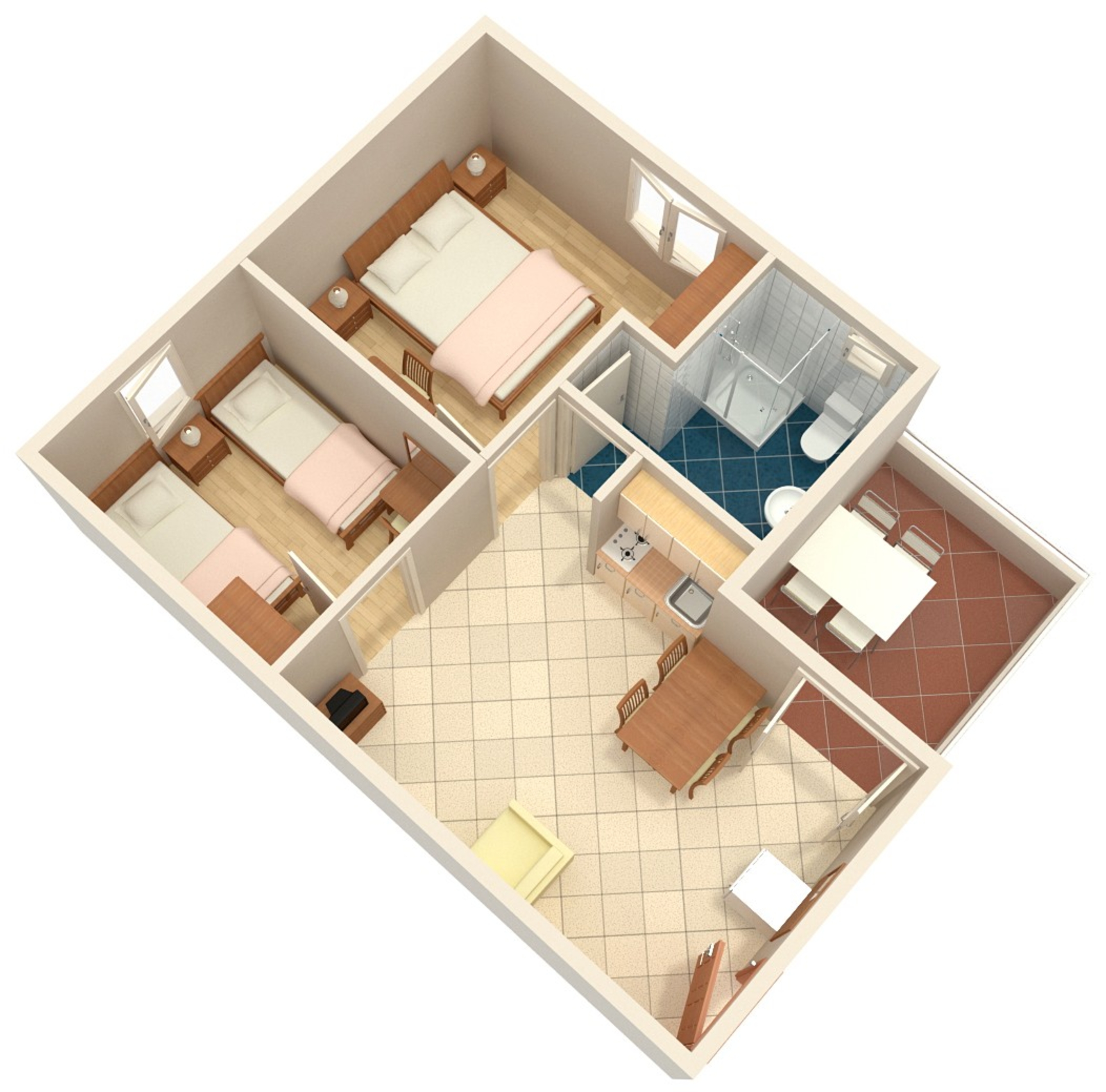 Two bedroom apartment near beach Sevid, Trogir  A-b