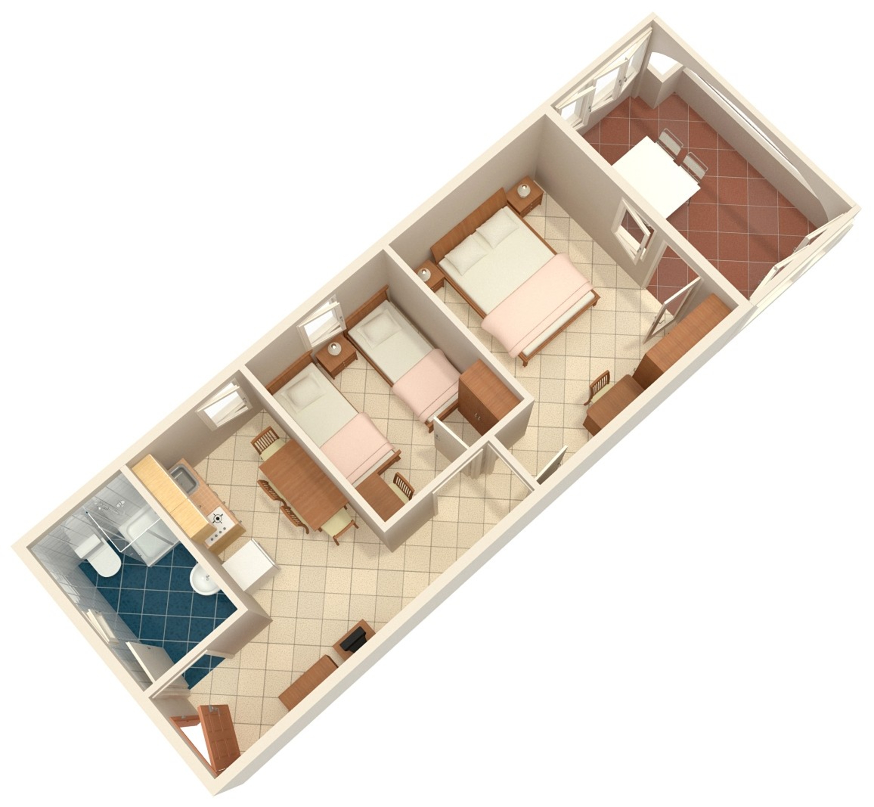 Two bedroom apartment near beach Sevid, Trogir  A-c