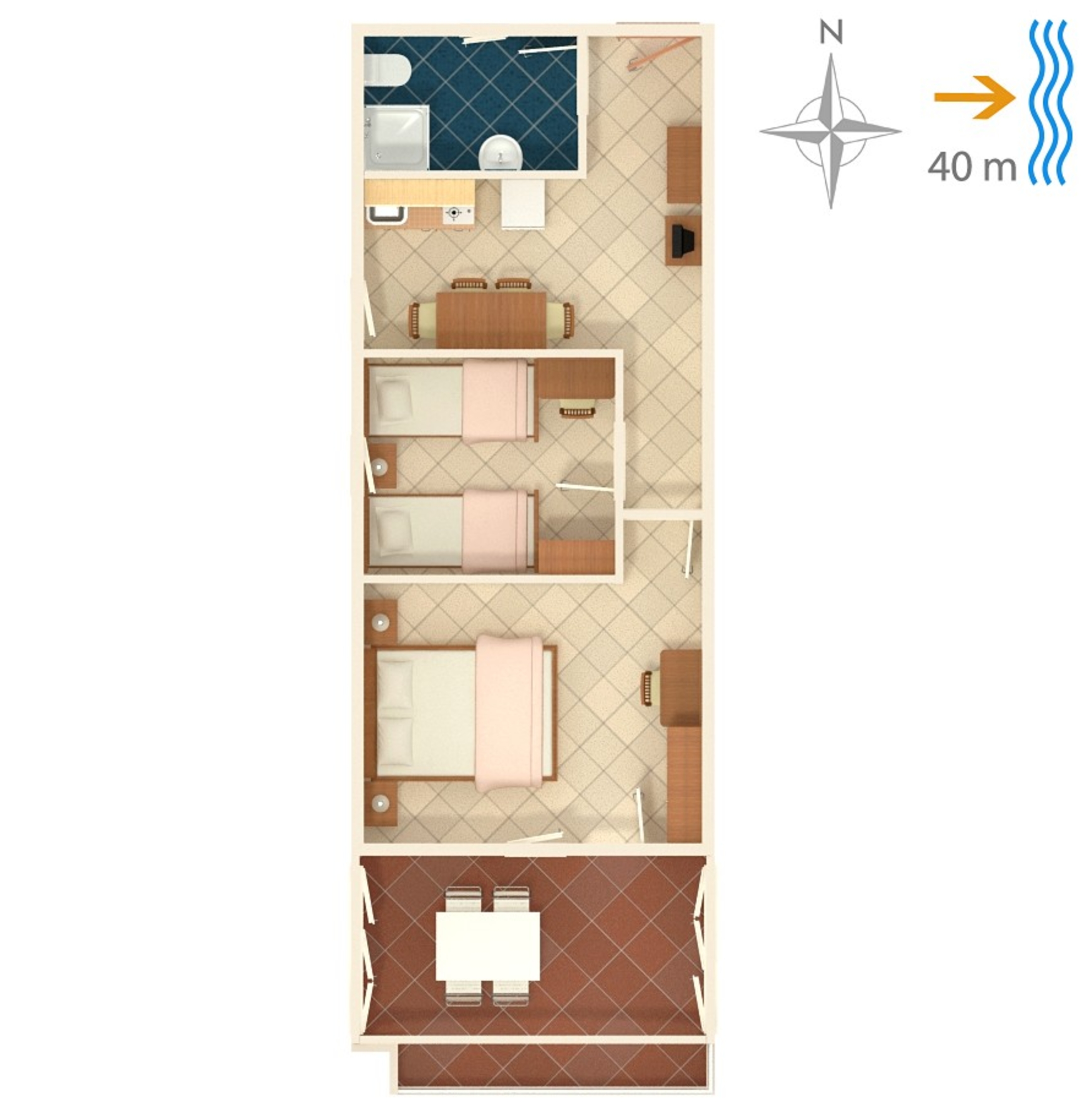 Two bedroom apartment near beach Sevid, Trogir  A-d