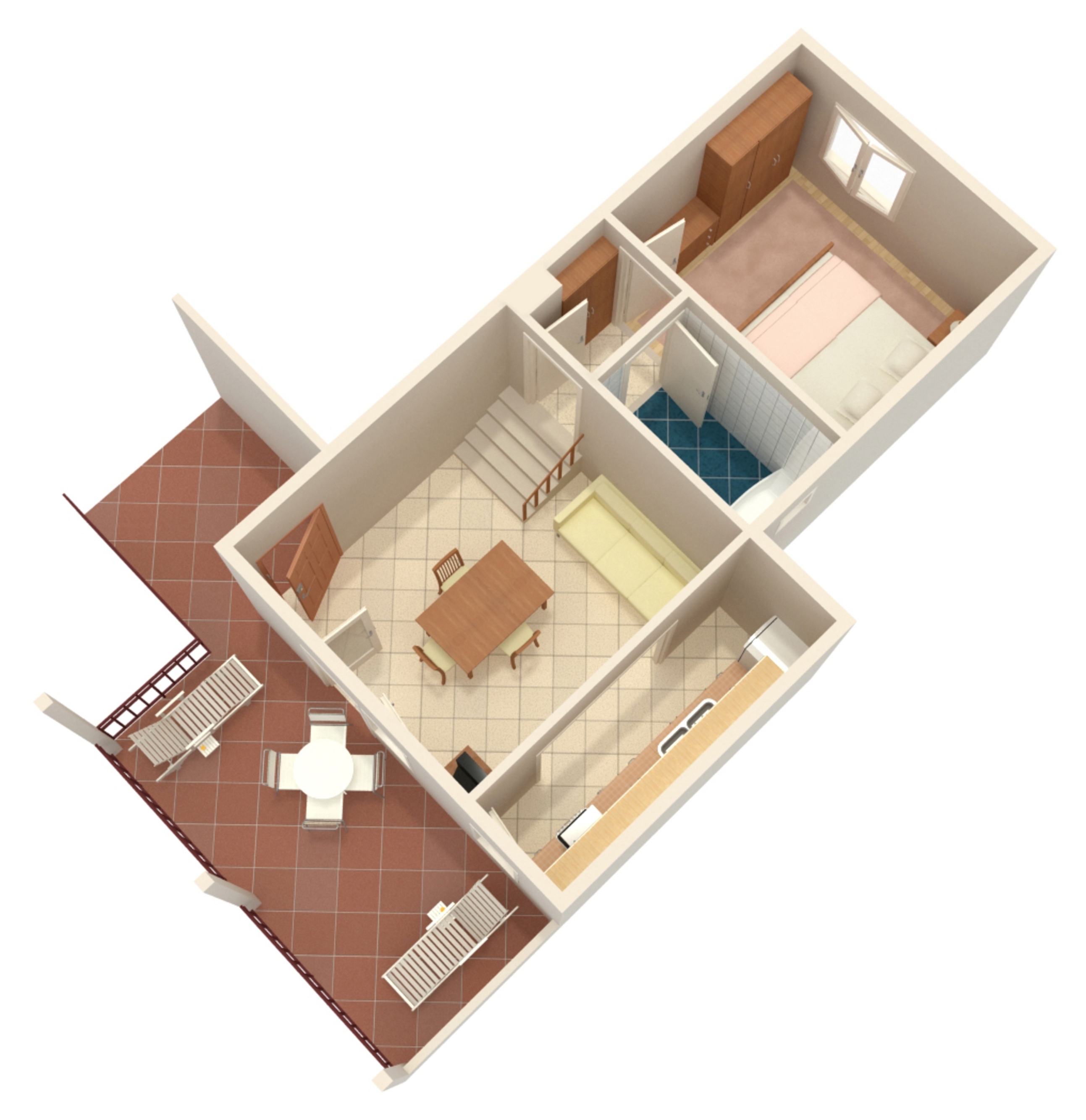 One bedroom apartment near beach Vinišće, Trogir  A-b