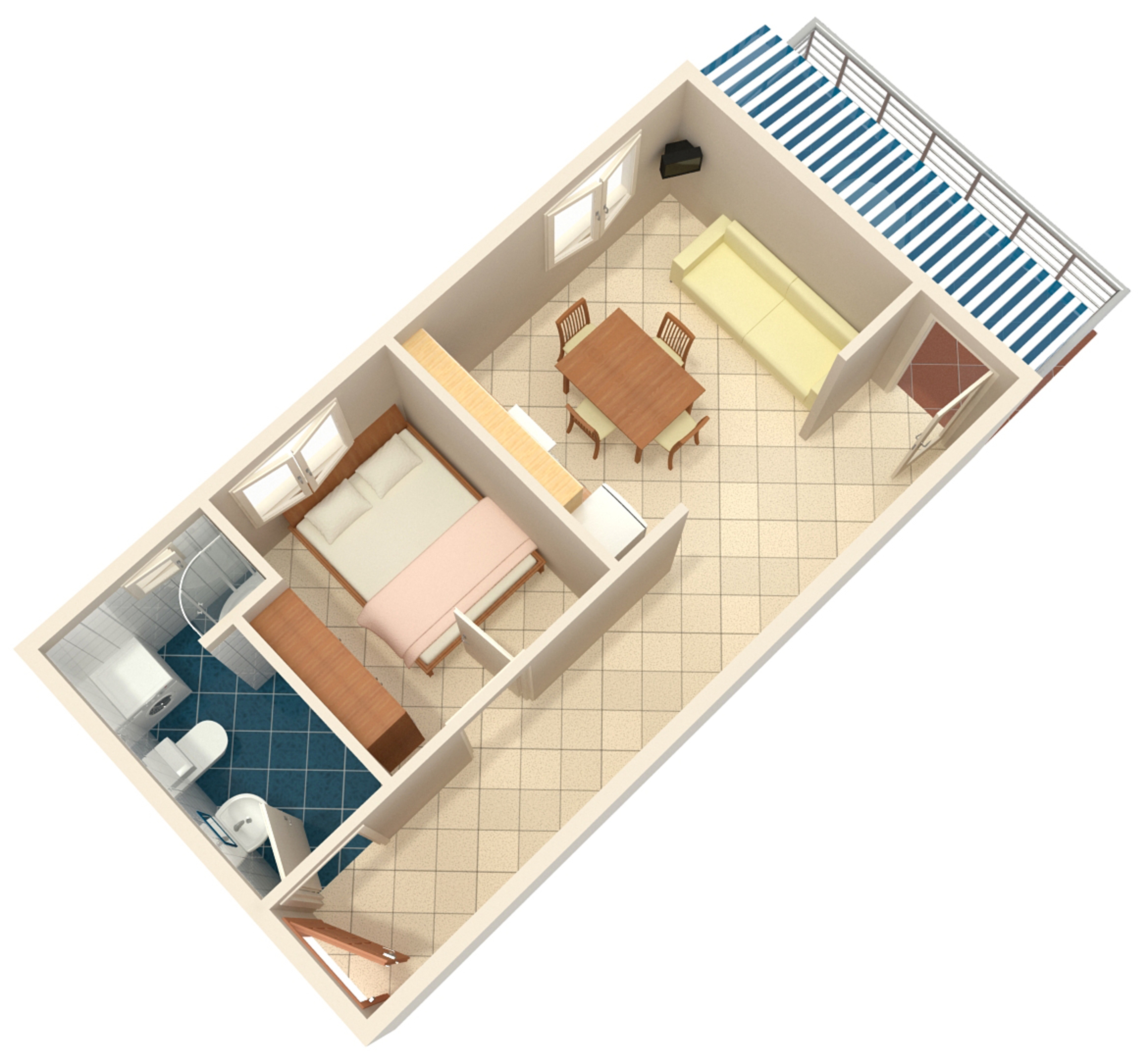 One bedroom apartment with terrace and sea view Rastići, Čiovo  A-a
