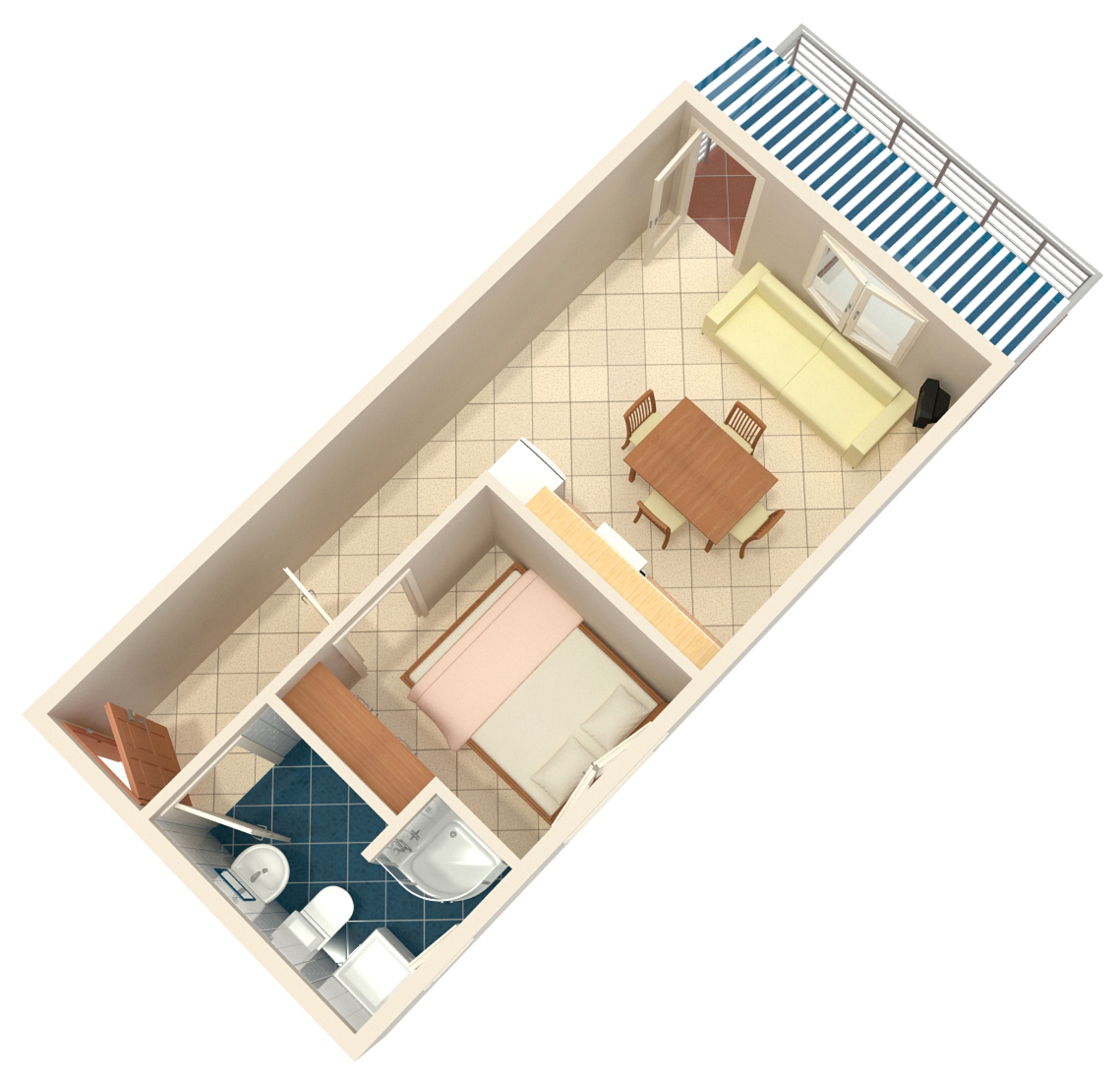 One bedroom apartment with terrace and sea view Rastići, Čiovo  A-b