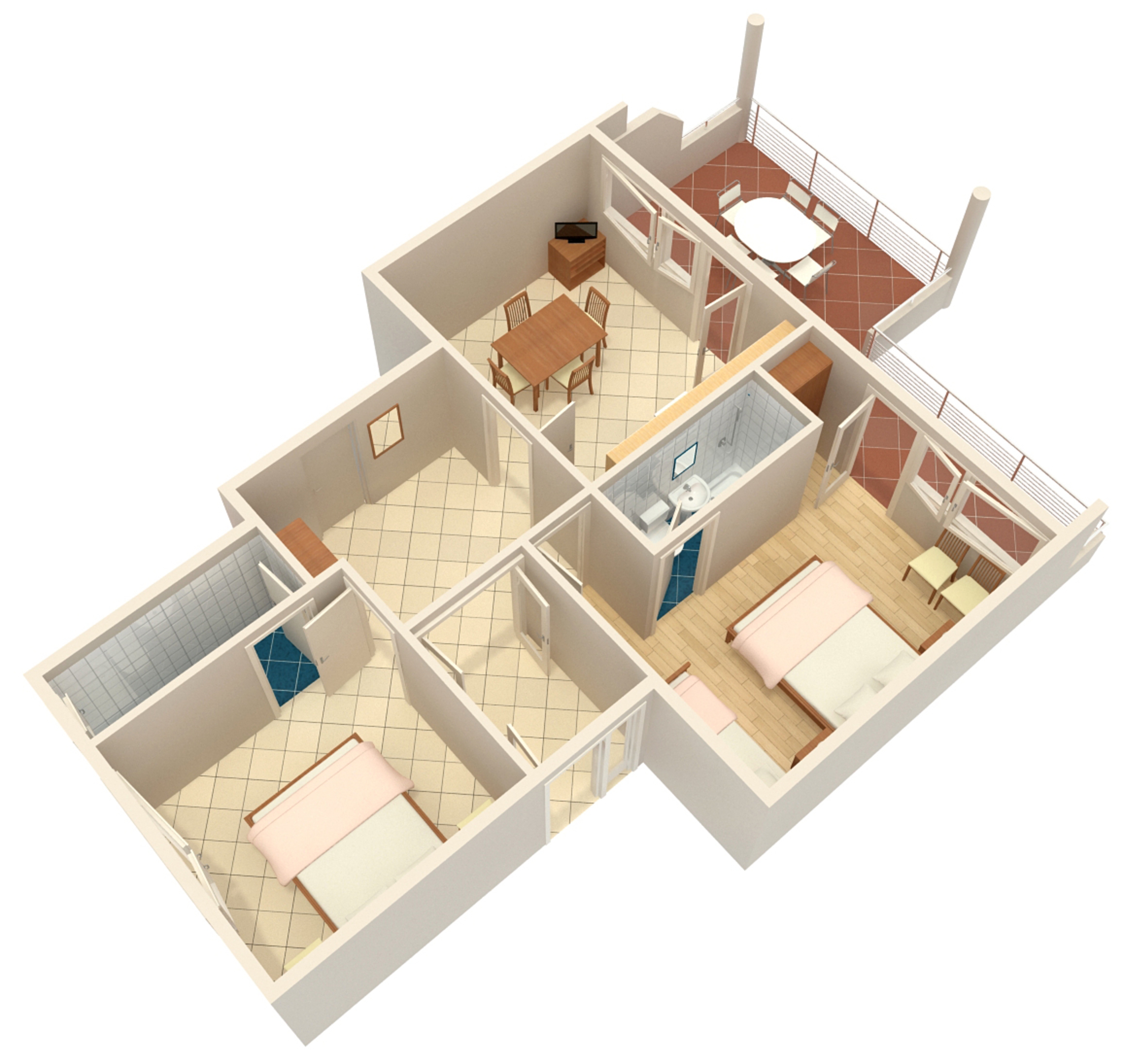 Two bedroom apartment with terrace and sea view Tisno, Murter  A-a
