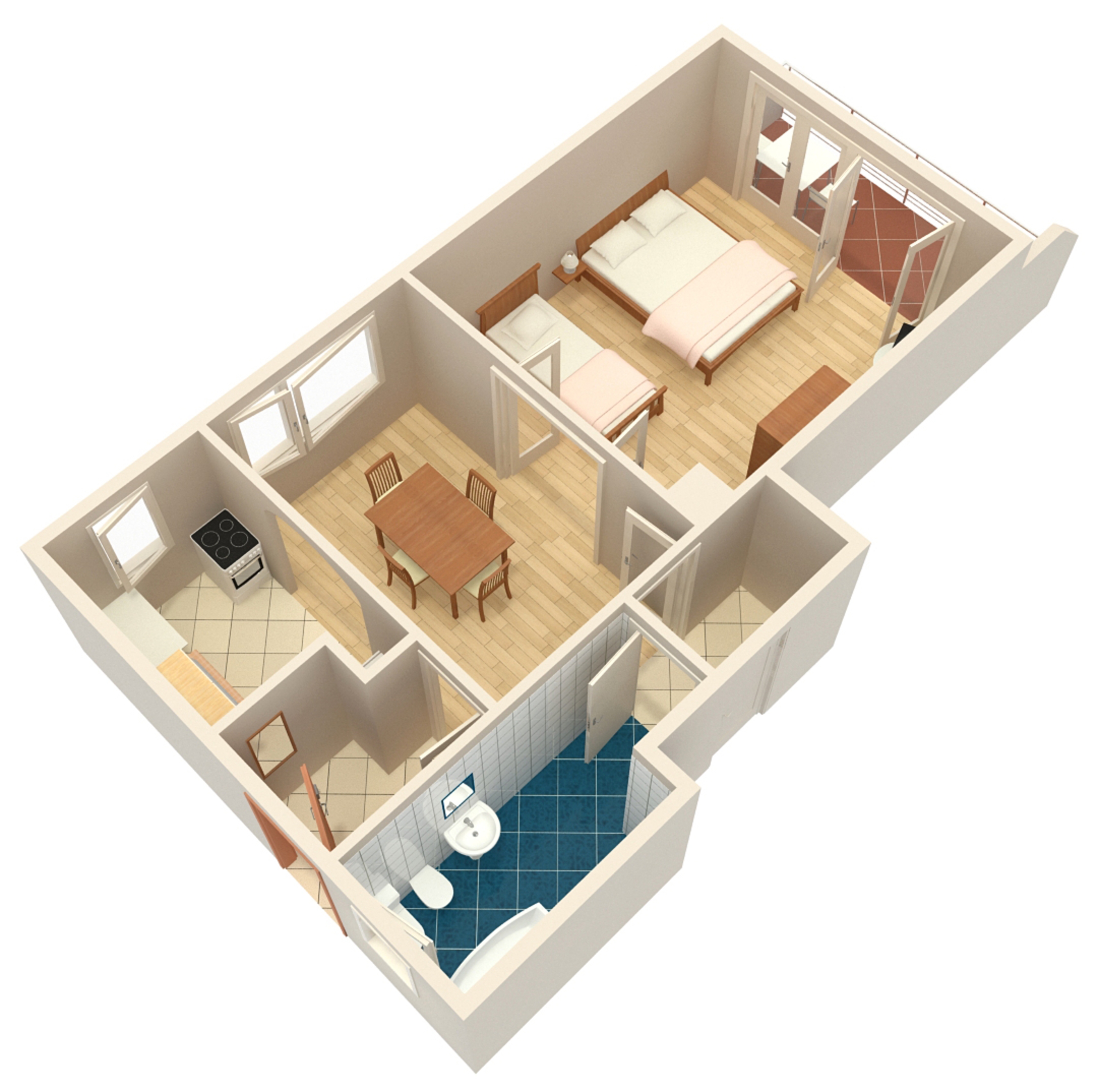 One bedroom apartment with balcony and sea view Tisno, Murter  A-b