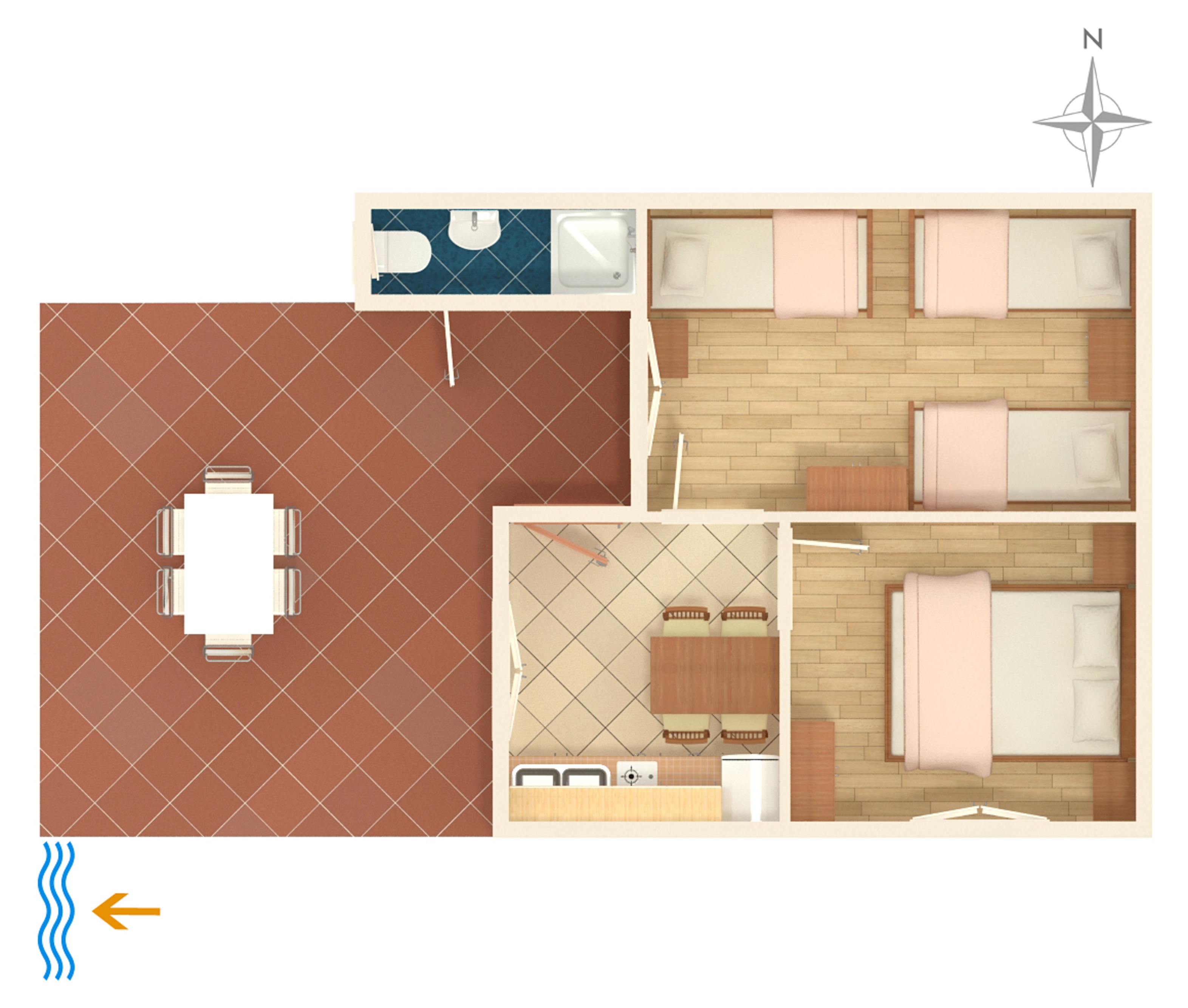 Two bedroom apartment near beach Lavdara, Dugi otok  A-b