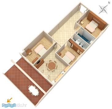 Plan Zavalatica, Plan in the apartment, WIFI.