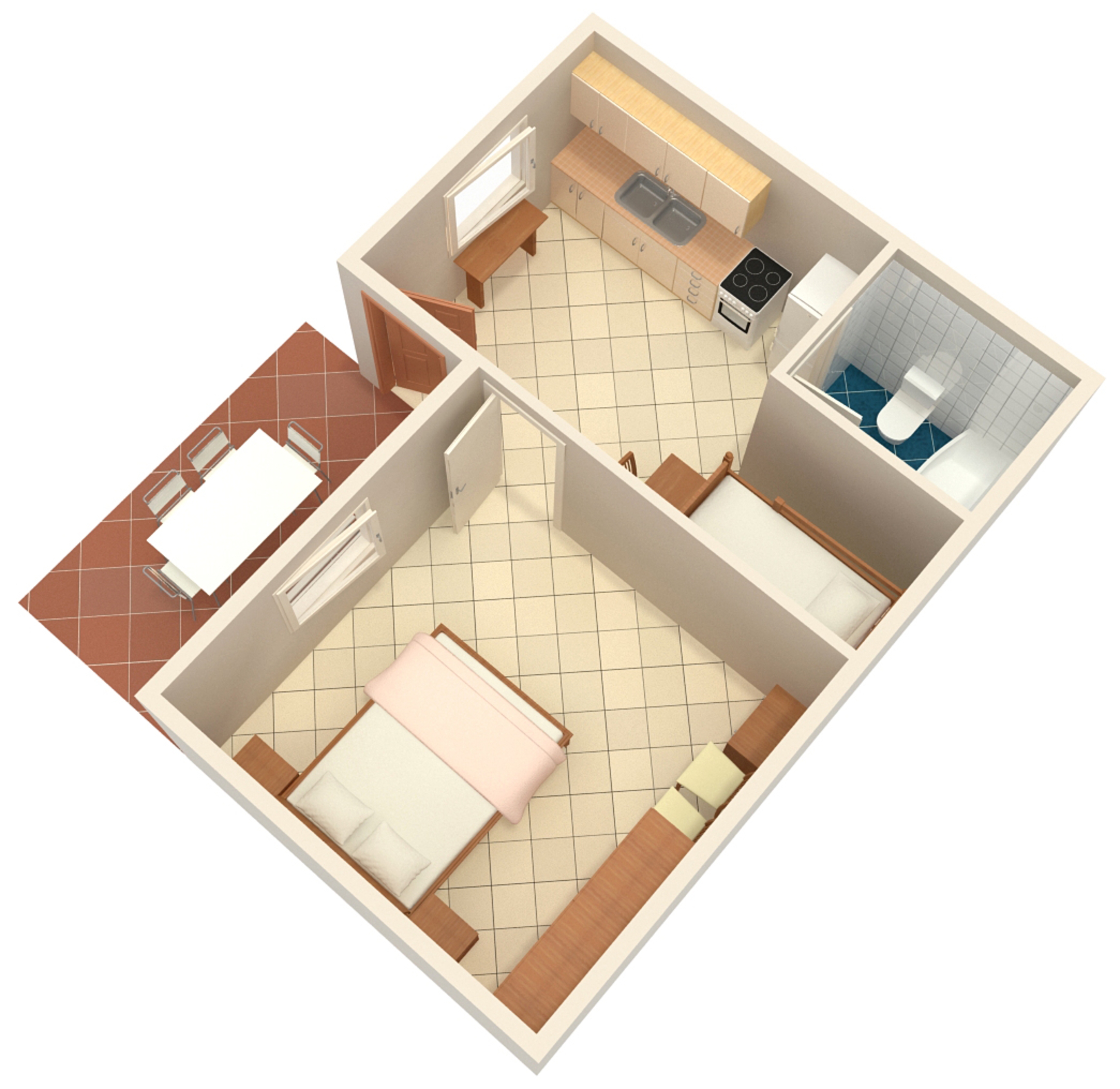 One bedroom apartment near beach Lavdara, Dugi otok  A-b