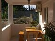 Terrace 1 Korčula, Terrace 1 in the apartment, with a sea view, (pet friendly) and WiFi.
