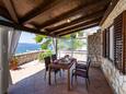 Lavdara, Terrasse dans l’hébergement en type studio-apartment, avec la vue sur la mer et animaux acceptés.