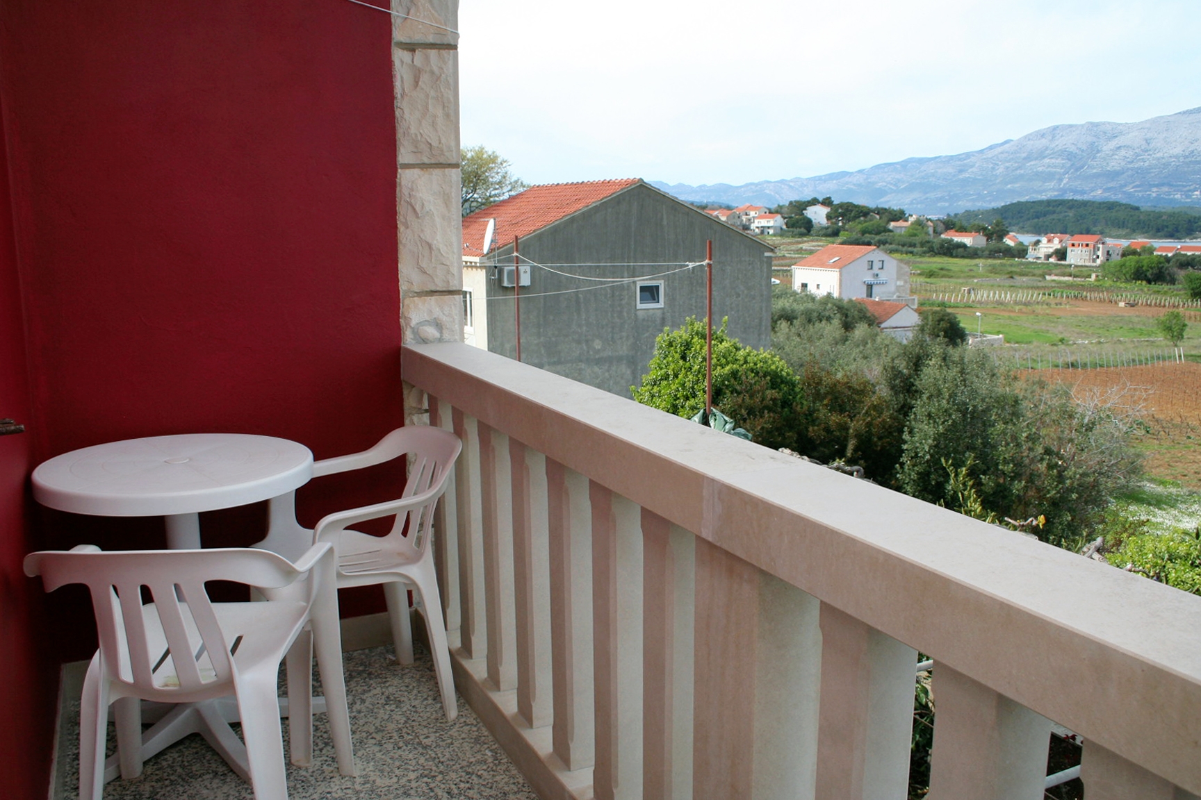 Dvosobni apartman s terasom i pogledom na more Lumbarda, Korčula  A-a