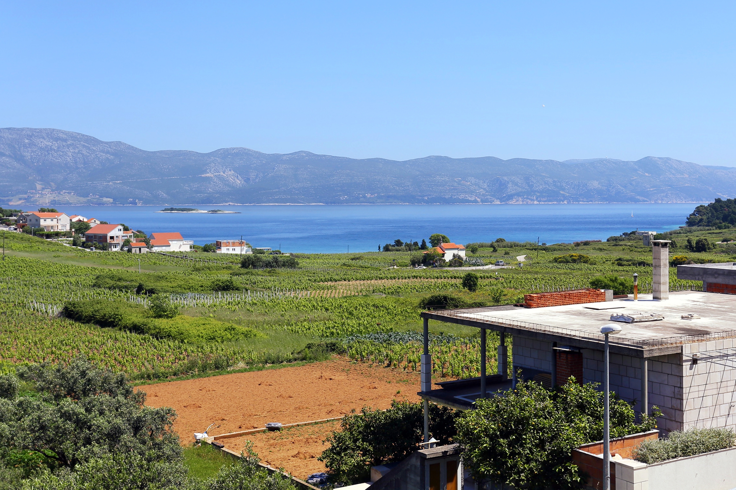 Dvosobni apartman s terasom i pogledom na more Lumbarda, Korčula  A-a