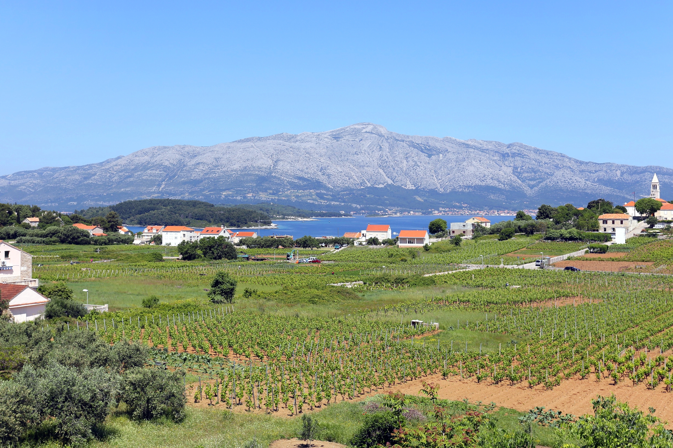 Dvosobni apartman s terasom i pogledom na more Lumbarda, Korčula  A-a
