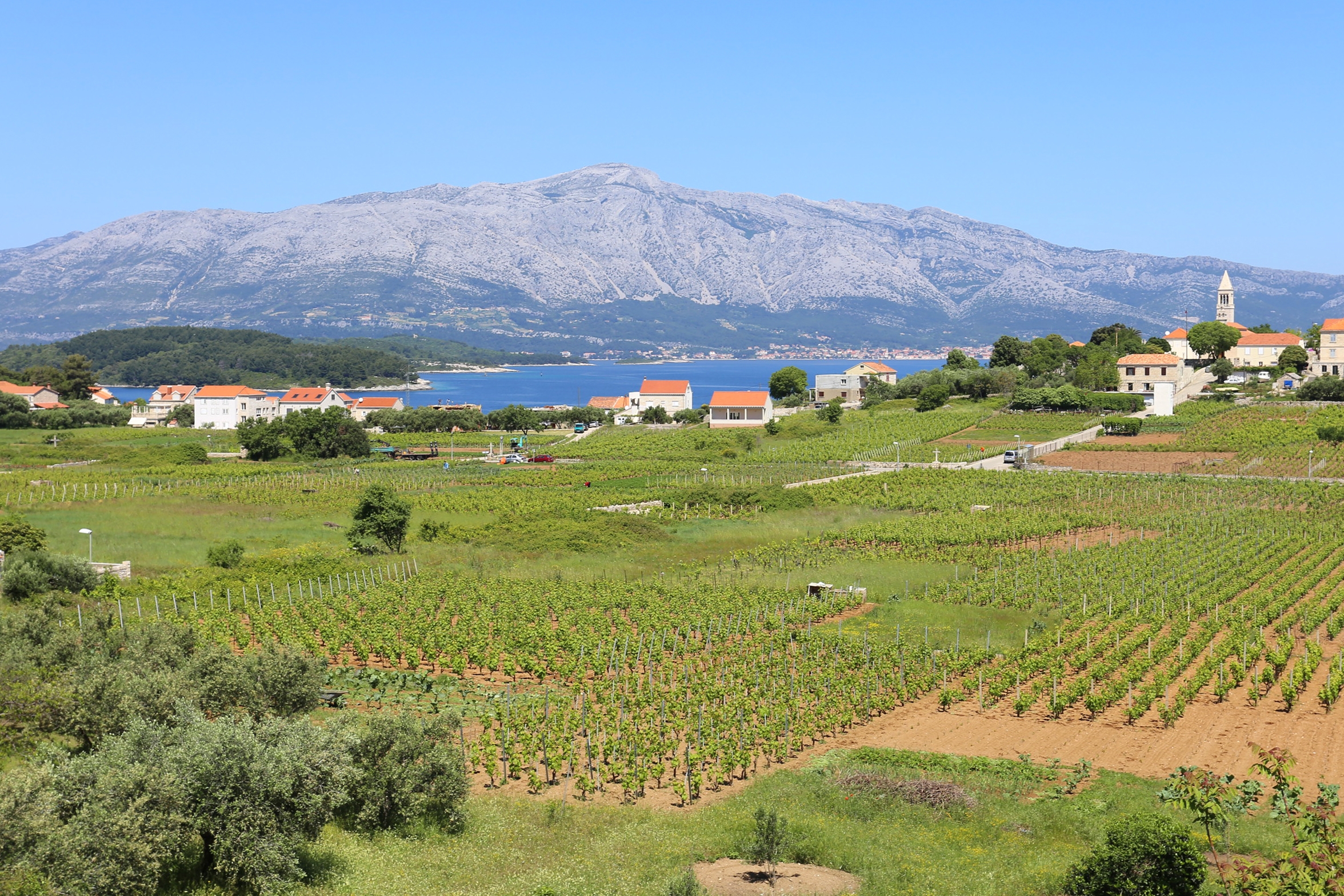 Dvosobni apartman s terasom i pogledom na more Lumbarda, Korčula  A-a